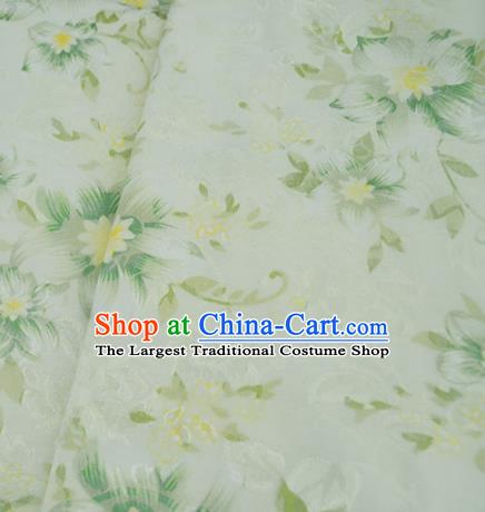 Chinese Royal Green Brocade Palace Style Traditional Pattern Design Silk Fabric Chinese Fabric Asian Material