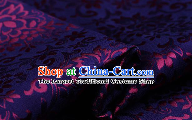 Traditional Chinese Purple Brocade Palace Pattern Satin Plain Cheongsam Silk Drapery
