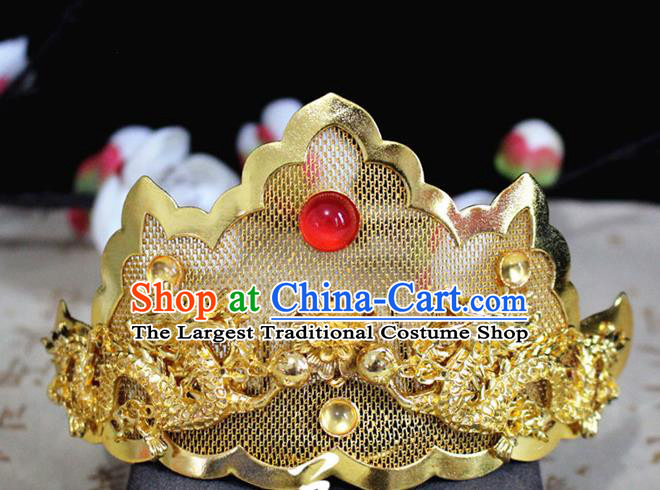 Chinese Classical Hair Accessories Traditional Ancient Hanfu Carving Dragons Hair Coronet Hairpins for Women