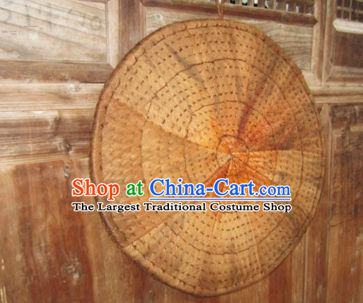 Chinese Traditional Handmade Craft Straw Braid Handicraft Bamboo Hat