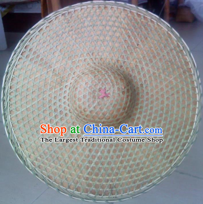 Chinese Traditional Straw Hat Handmade Craft Asian Bamboo Hat
