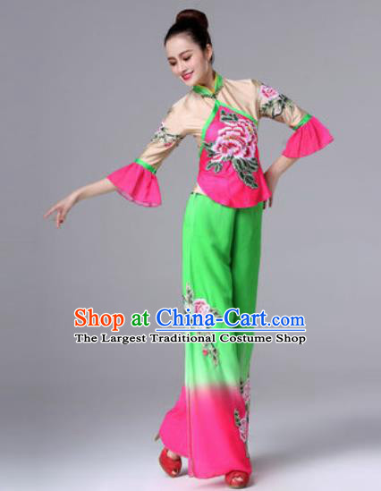 Traditional Chinese Classical Dance Clothing Yangko Dance Costume for Women