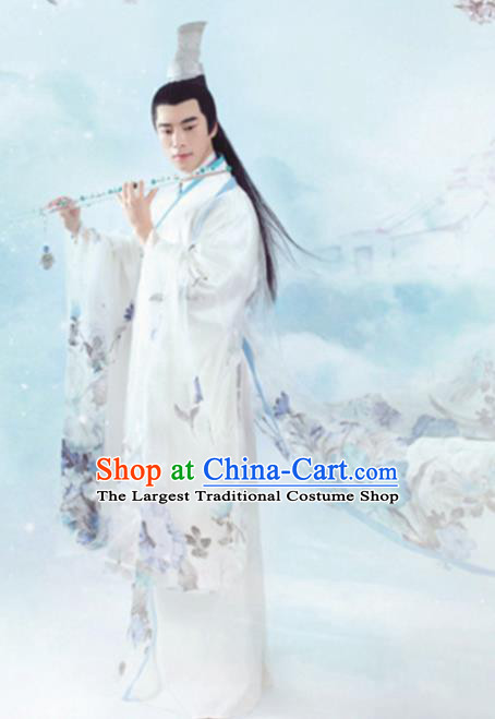 Traditional Chinese Ancient Swordsman Nobility Childe Embroidered Costumes for Men