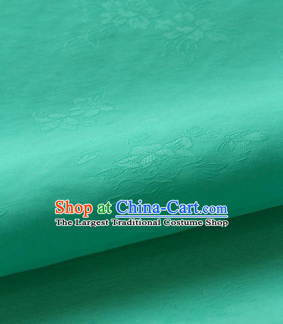 Asian Korean Traditional Green Tajung Fabric Classical Pattern Thin Tough Silk Fabric Hanbok Silk Material
