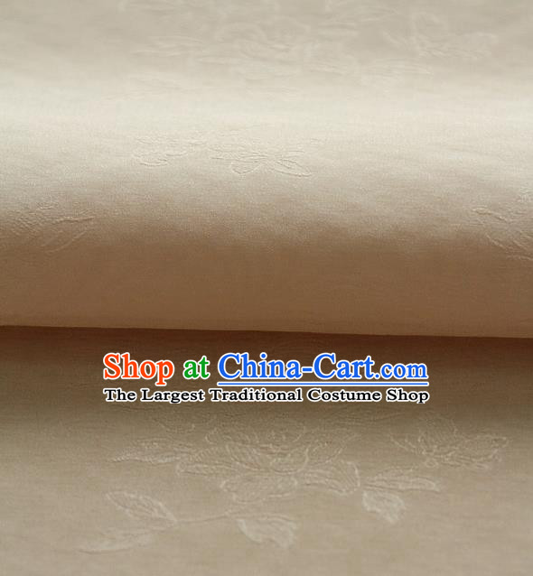Asian Korean Traditional Khaki Tajung Fabric Classical Pattern Thin Tough Silk Fabric Hanbok Silk Material