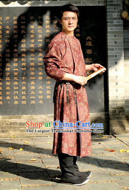 Chinese Ancient Tang Dynasty Round Collar Robe Swordsman Imperial Bodyguard Costumes for Men