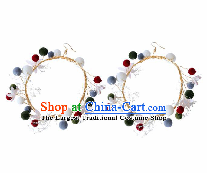 Top Grade Handmade Baroque Colorful Earrings Bride Jewelry Accessories for Women