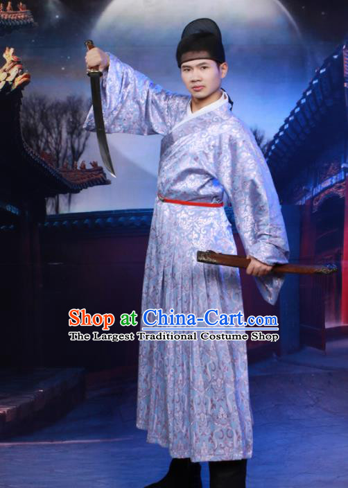 Chinese Ancient Swordsman Costumes Traditional Ming Dynasty Imperial Bodyguard Clothing for Men