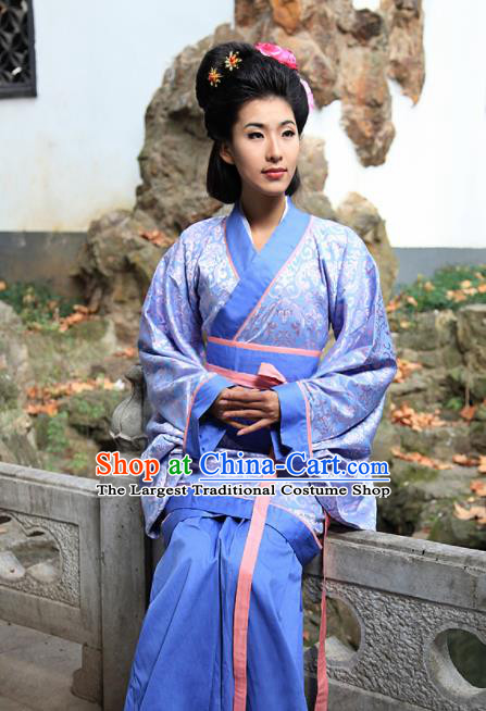 Chinese Ancient Dowager Costumes Traditional Han Dynasty Countess Hanfu Clothing for Women