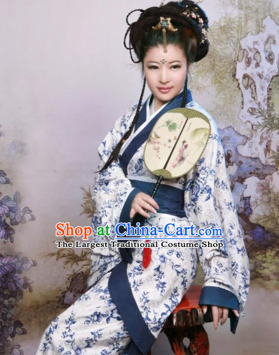 Ancient Chinese Traditional Costumes Han Dynasty Imperial Concubine Hanfu Dress for Women