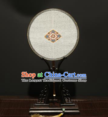 Chinese Ancient Princess Palace Fan Traditional Hanfu Pure Silk Round Fans for Women