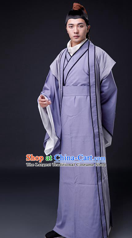 Chinese Ancient Drama Han Dynasty Confucian Scholar Costumes for Men