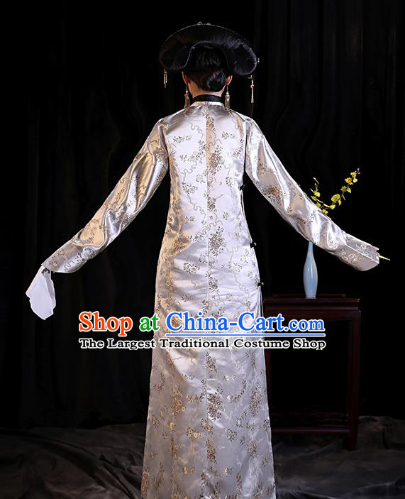 Chinese Ancient Drama Costumes Qing Dynasty Manchu Imperial Empress Dresses for Women