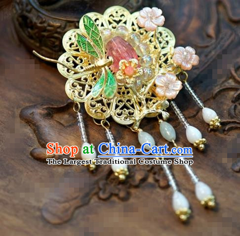 Chinese Traditional Wedding Hanfu Dragonfly Brooch Ancient Bride Palace Jewelry Accessories for Women