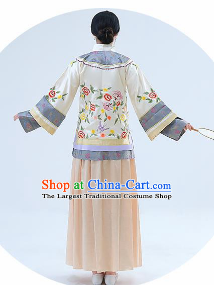 Traditional Chinese Drama Qing Dynasty Xiuhe Suit Ancient Nobility Lady Embroidered Costumes for Women