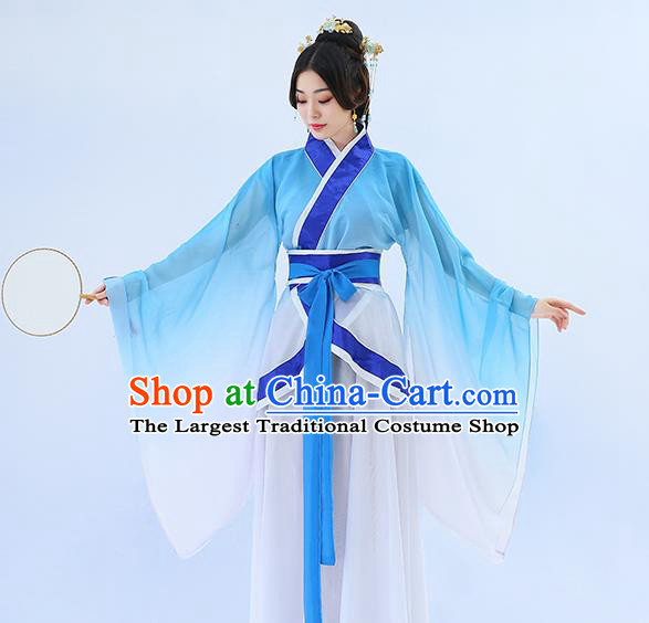 Traditional Chinese Han Dynasty Palace Maidservant Hanfu Dress Ancient Drama Princess Peri Costumes for Women
