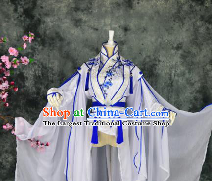 Traditional Chinese Cosplay Swordswoman Costumes Ancient Peri Hanfu Dress for Women