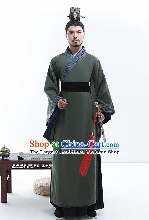Chinese Traditional Han Dynasty Scholar Costumes Ancient Drama Swordsman Robe for Men