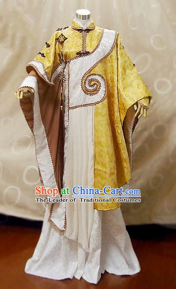 Ancient China Cosplay Han Dynasty Taoist Priest Costumes Swordsman Clothing for Men