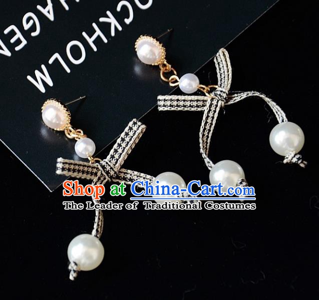 European Western Bride Vintage Pearls Earbob Accessories Renaissance Earrings for Women