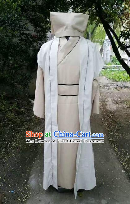 Traditional Chinese Stage Performance Costume Ancient Song Dynasty Landlord Clothing for Men