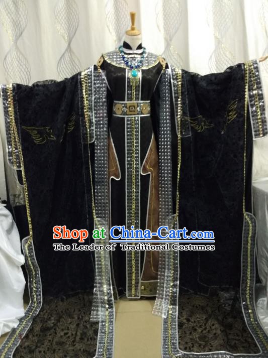 China Ancient Cosplay Royal Queen Costume Traditional Halloween Swordsman Hanfu Clothing for Women