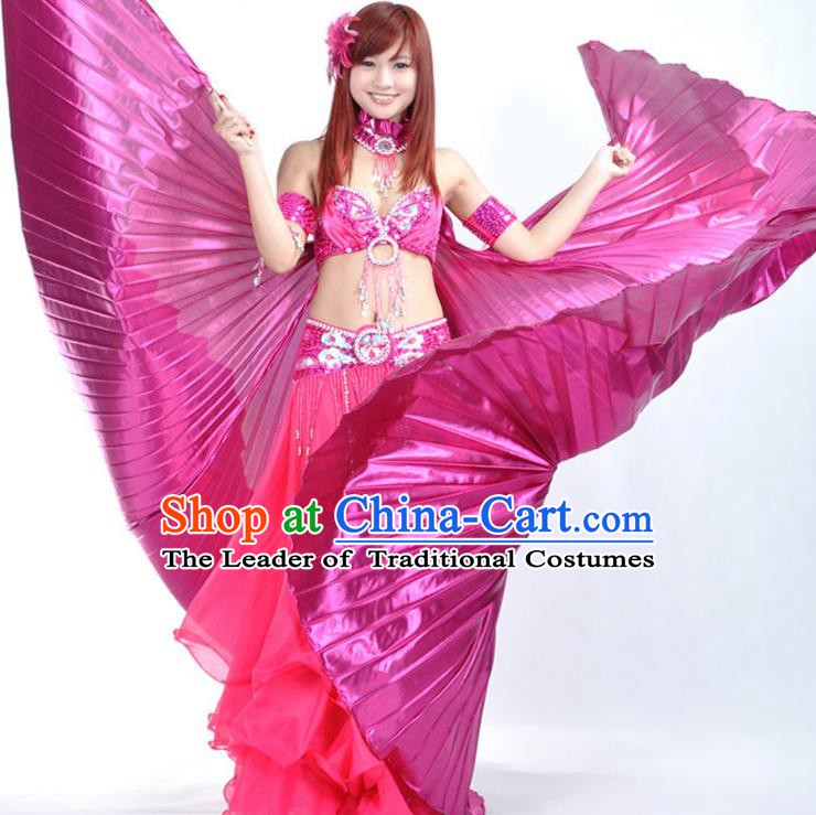 Asian Indian Belly Dance Prop Rosy Wings India National Stage Performance Large Wing for Women
