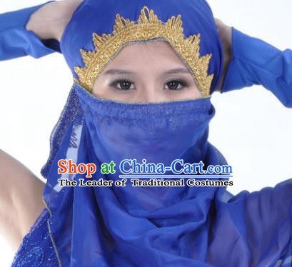 Asian Indian Belly Dance Accessories Yashmak India Traditional Dance Royalblue Veil for for Women