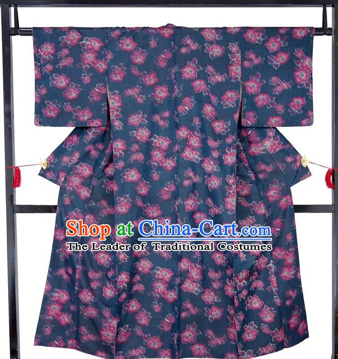 Asian Japanese Traditional Costumes Japan Kimono Yukata Printing Bathrobe Clothing for Women
