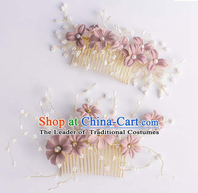 Handmade Classical Wedding Hair Accessories Bride Flowers Hair Combs for Women