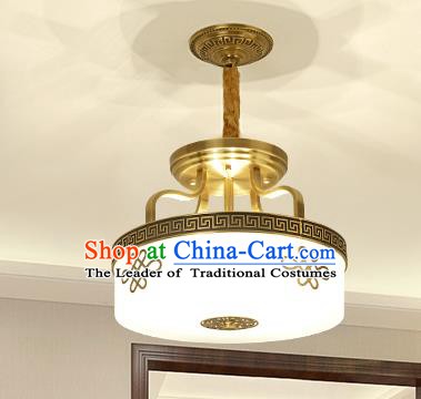 Traditional Chinese Golden Ceiling Lanterns Ancient Handmade Brass Lantern Ancient Lamp