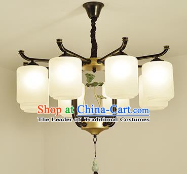 Traditional Handmade Chinese Palace Lanterns Ancient Eight-Lights Ceiling Lantern Ancient Lamp
