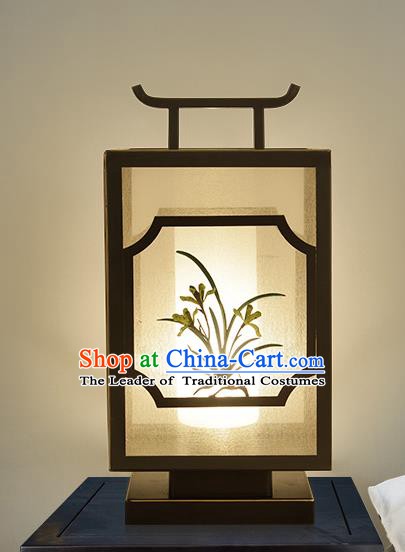 Traditional China Ancient Iron Orchid Desk Lanterns Handmade Table Lantern Ancient Lamp