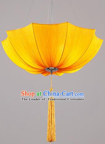Traditional Chinese Orange Umbrella Palace Lantern Handmade Ceiling Lanterns Ancient Lamp