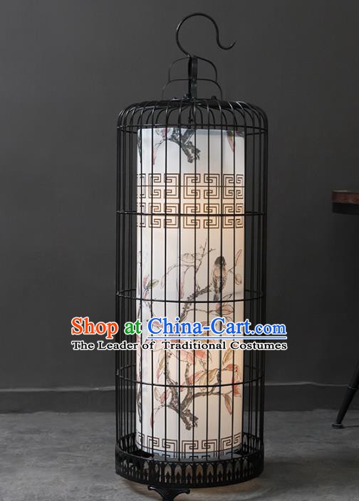 Top Grade Handmade Painting Flowers Birdcage Lanterns Traditional Chinese Palace Lantern Ancient Ceiling Lanterns