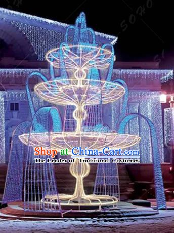 Traditional Christmas Geyser Light Decorations Lamps Stage Display Lamplight LED Lanterns