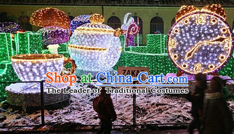 Traditional Christmas Light Show Decorations Lamps Stage Display Lamplight LED Lanterns