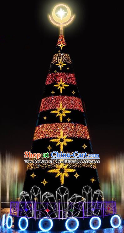 Traditional Handmade Christmas Shiny Decorations Black Christmas Tree Lights Lamplight LED Lamp Lanterns
