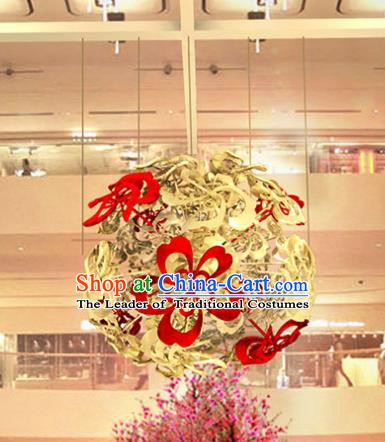 Handmade China Traditional Spring Festival Decorations Flowers Ball Lanterns Display Lamp