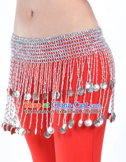 Indian Belly Dance Argent Tassel Belts Waistband India Raks Sharki Waist Accessories for Women