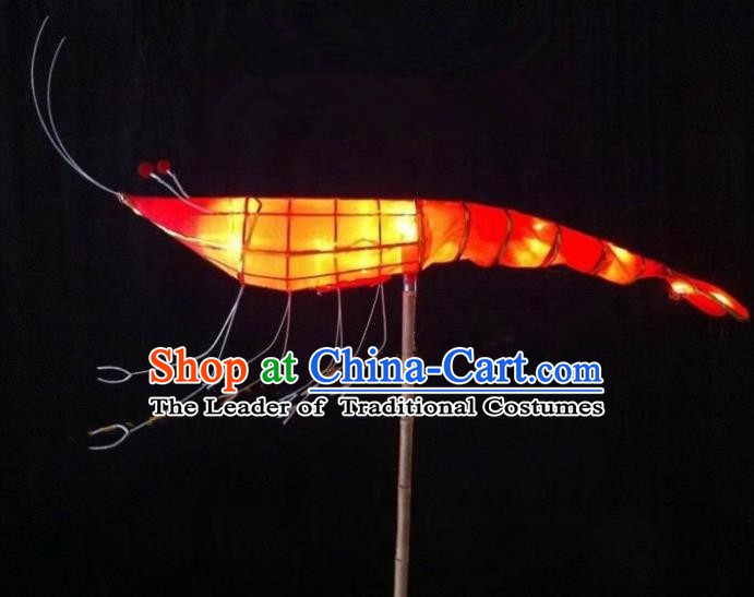 Traditional Chinese Red Shrimp Lantern Handmade Lanterns Ancient Lamp