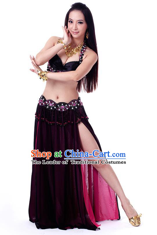 Traditional Indian Belly Dance Black Dress India Oriental Dance Clothing for Women