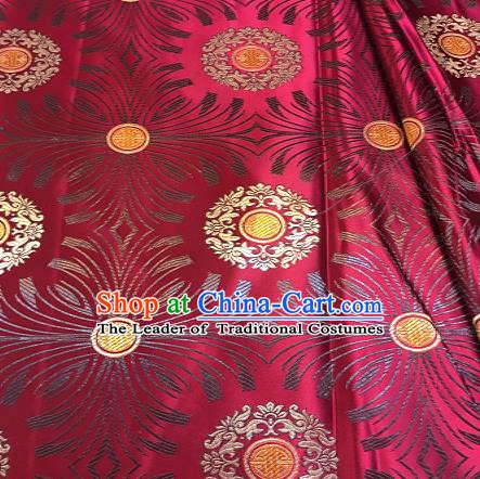 Chinese Traditional Fabric Mongolian Robe Rosy Brocade Chinese Fabric Asian Tibetan Robe Material