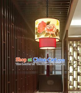 Asian China Traditional Handmade Lantern Peony Flowers Ceiling Lamp Ancient Palace Lanern