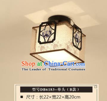 Traditional Chinese Handmade Lantern Classical Square Ceiling Lamp Ancient Lanern