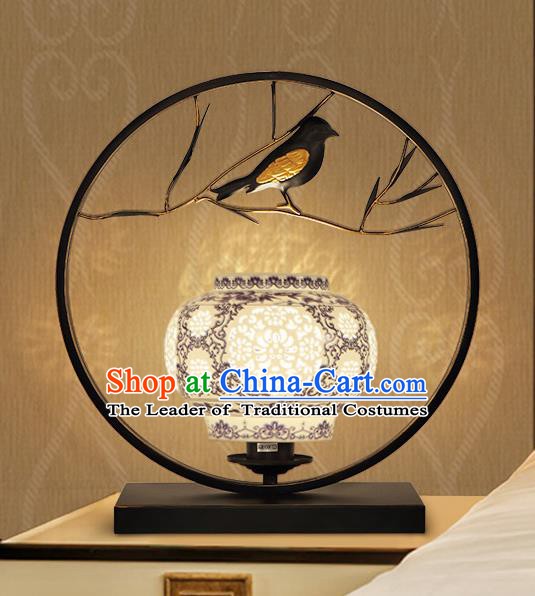 Traditional Asian China Style Porcelain Lanterns Chinese Ancient Desk Lamp Palace Lantern