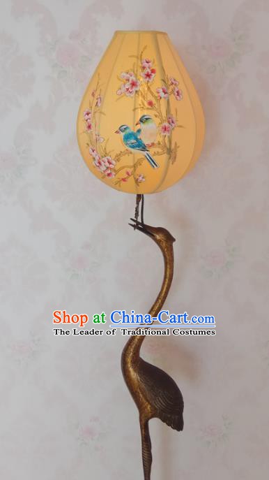 Asian China Handmade Printing Floor Lanterns Traditional Ancient Crane Palace Lantern