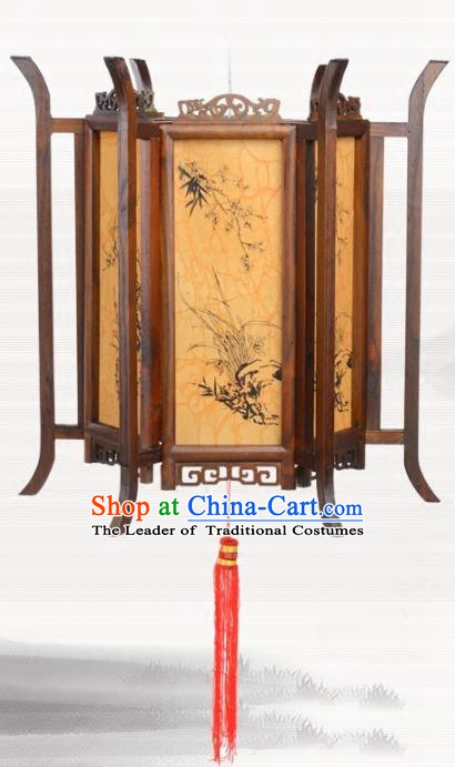 Chinese Ancient Handmade Printing Wood Palace Lanterns Traditional Hanging Lantern