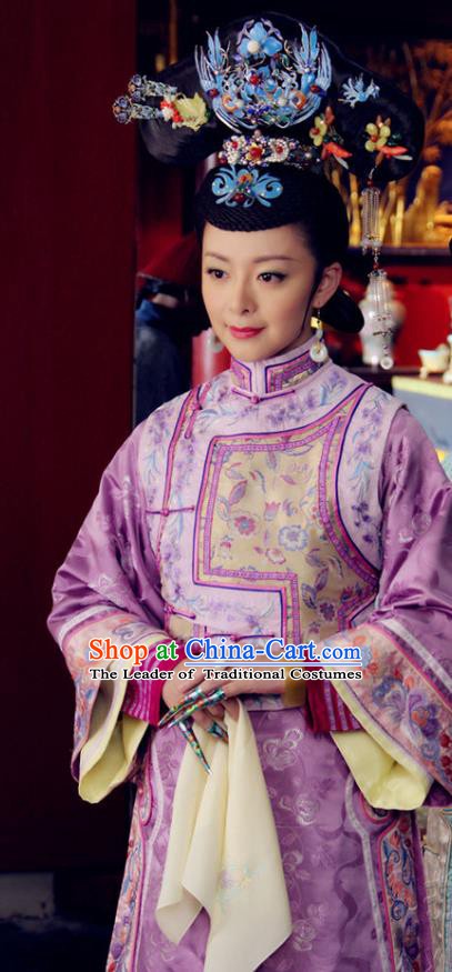 Chinese Qing Dynasty Queen Historical Costume Ancient Empress Clothing for Women