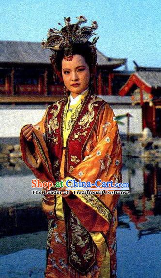Chinese A Dream in Red Mansions Ancient Imperial Concubine Yuanchun Dress Replica Costumes for Women